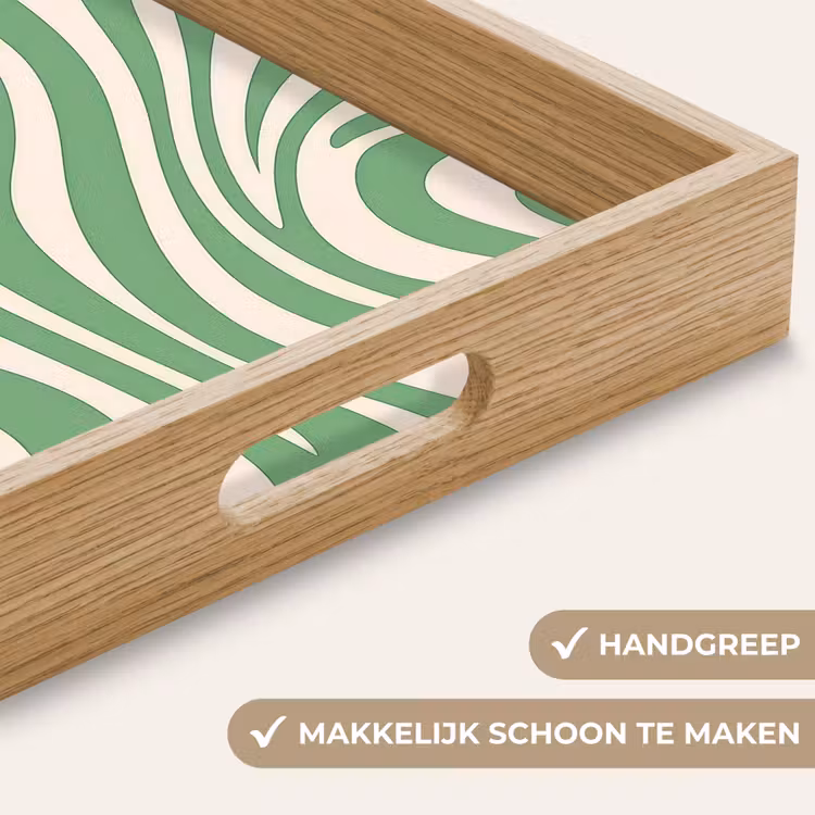 Dienblad - Zebrapatroon - Groen - Retro — 5