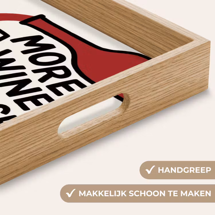Dienblad - Wijnfles - Quote - Rood - Glas — 5