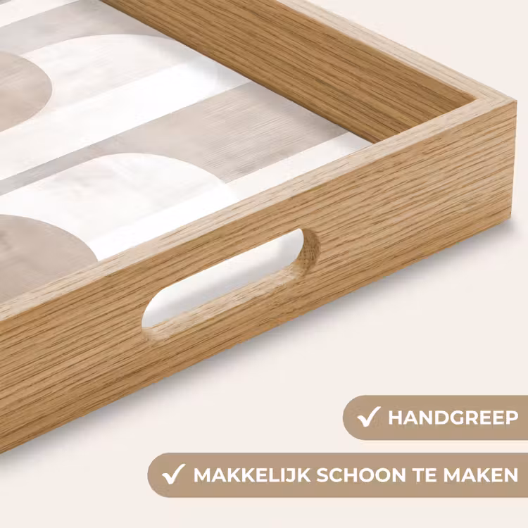 Dienblad - Abstracte bogen - Modern - Beige — 5