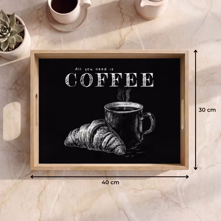 Dienblad - Koffie - Croissant - Tekst — 9