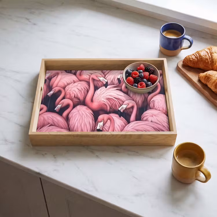 Dienblad - Flamingo - Roze - Dieren — 4