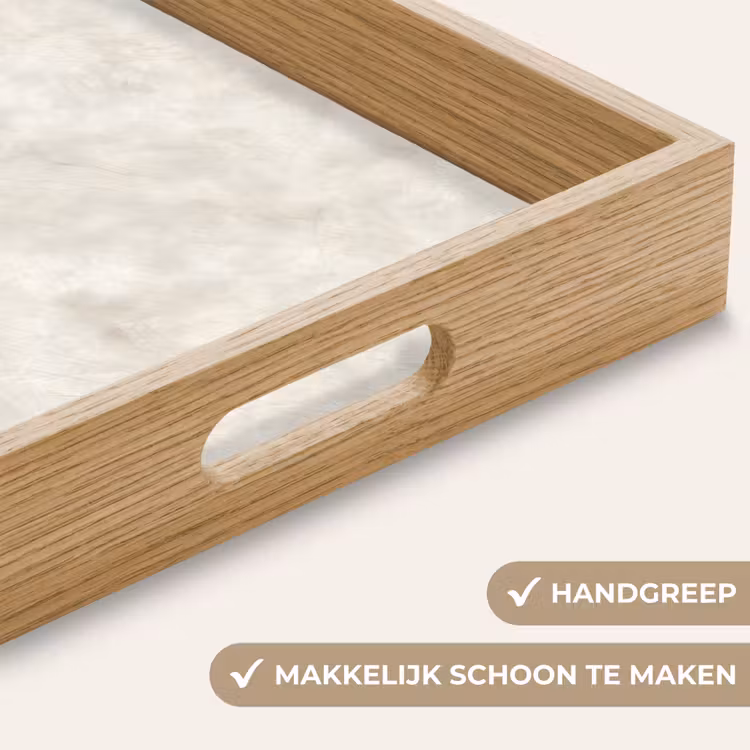 Dienblad - Crème Marmer met Roze Aders — 5