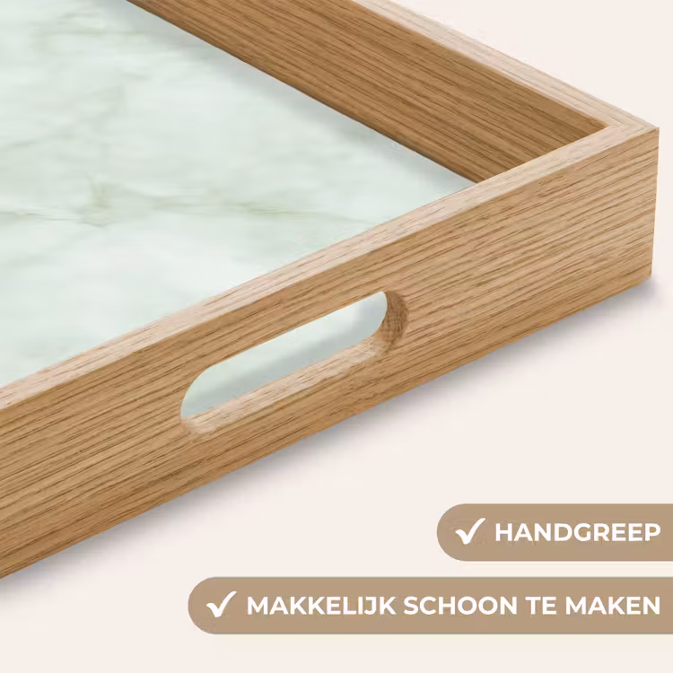 Dienblad - Groen - Marmer - Vloeiende aders — 5