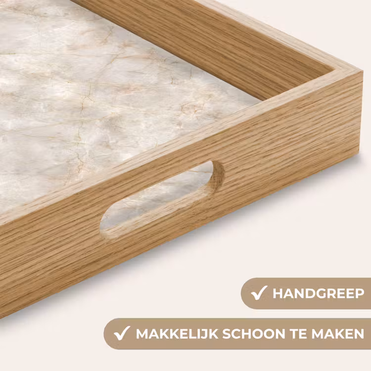 Dienblad - Crème Marmer met Gouden Aders — 5
