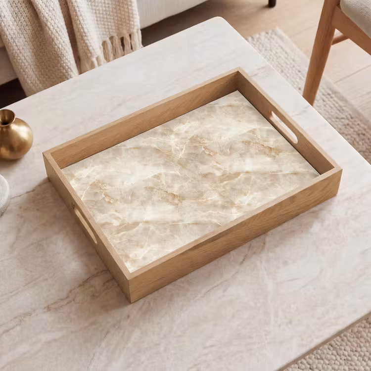 Dienblad - Crème Marmer — 2