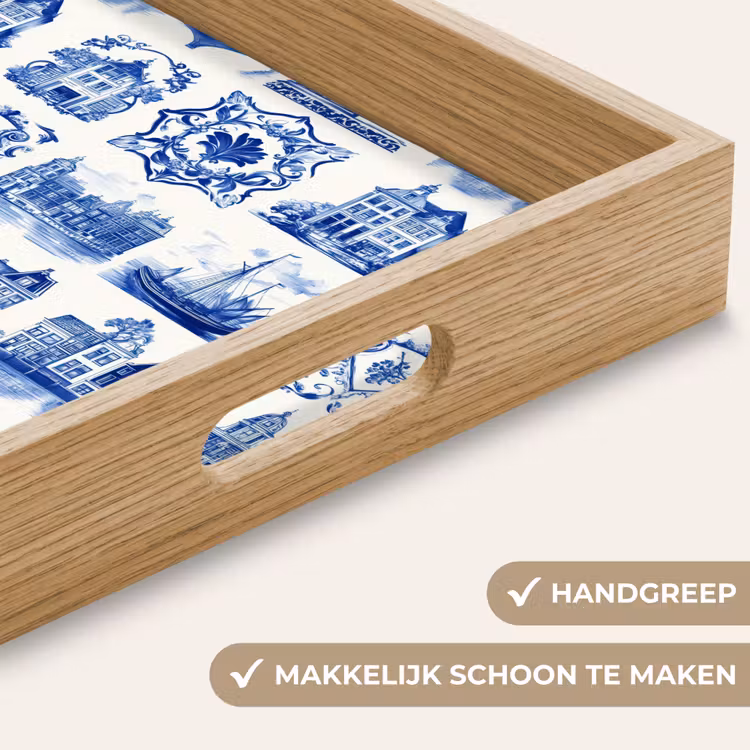 Dienblad - Huizen - Schepen - Blauw — 5