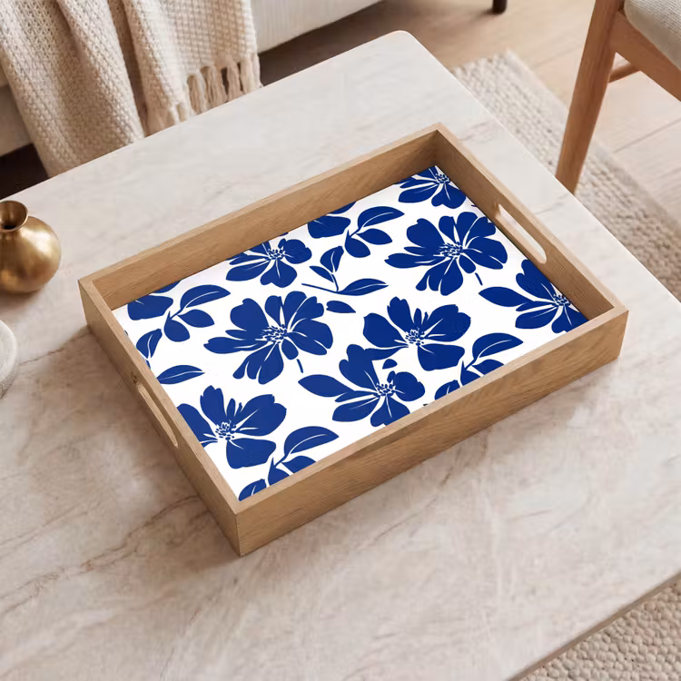 Dienblad - Floraal - Modern - Blauw — 2