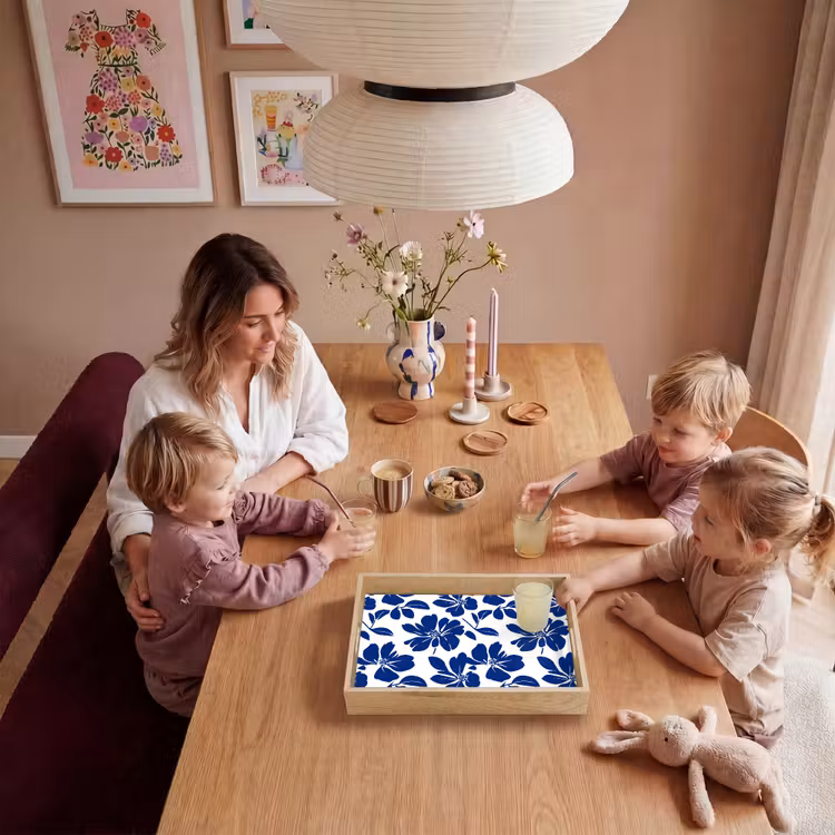 Dienblad - Floraal - Modern - Blauw — 7