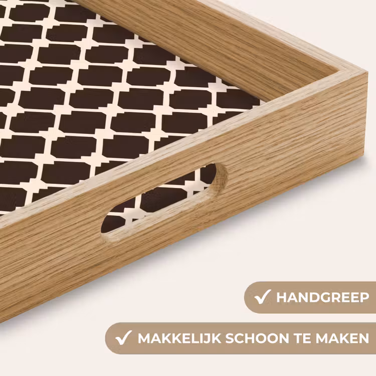 Dienblad - Bruin - Ruitpatroon - Geometrisch — 5