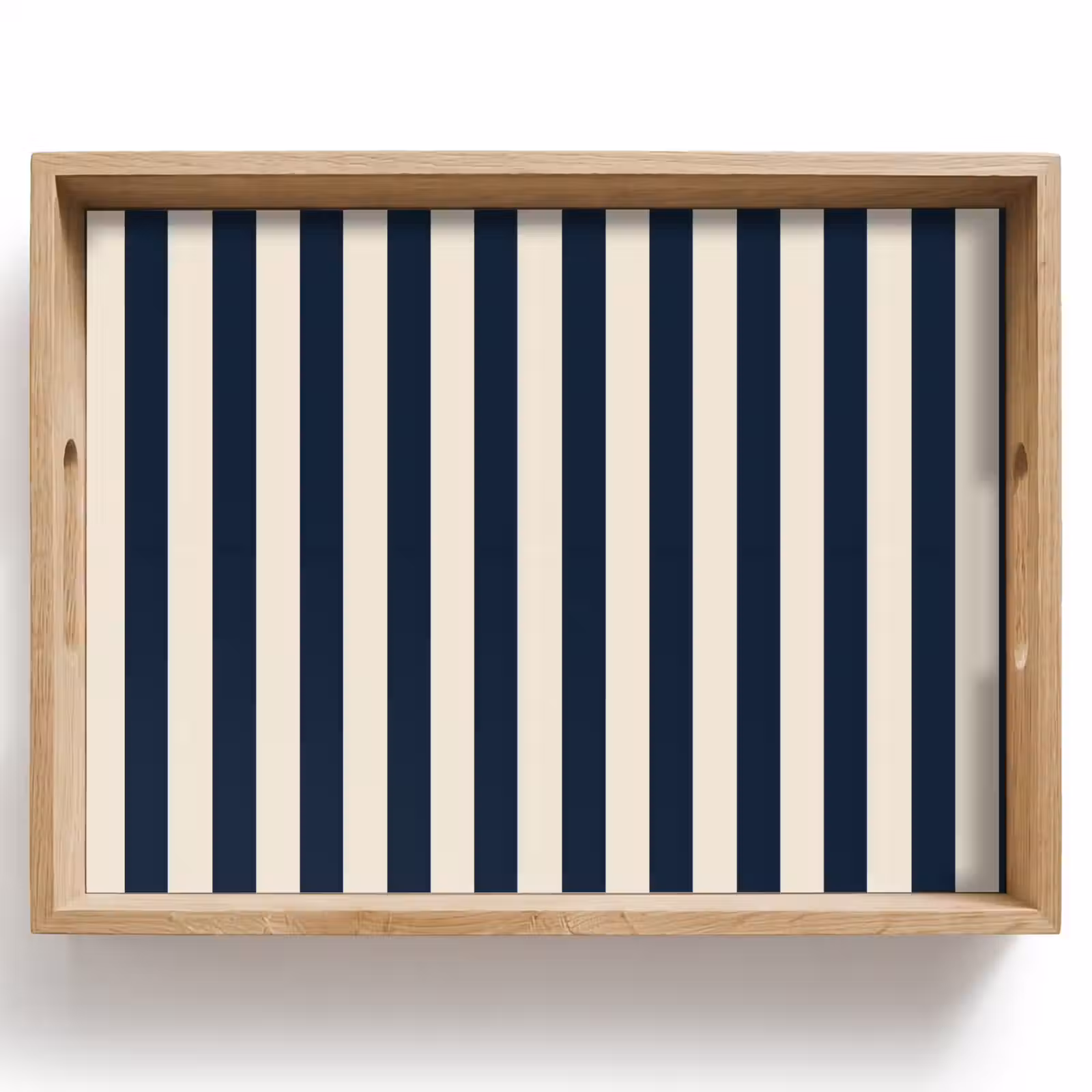 Dienblad - Verticale strepen - Blauw - Crème — 1