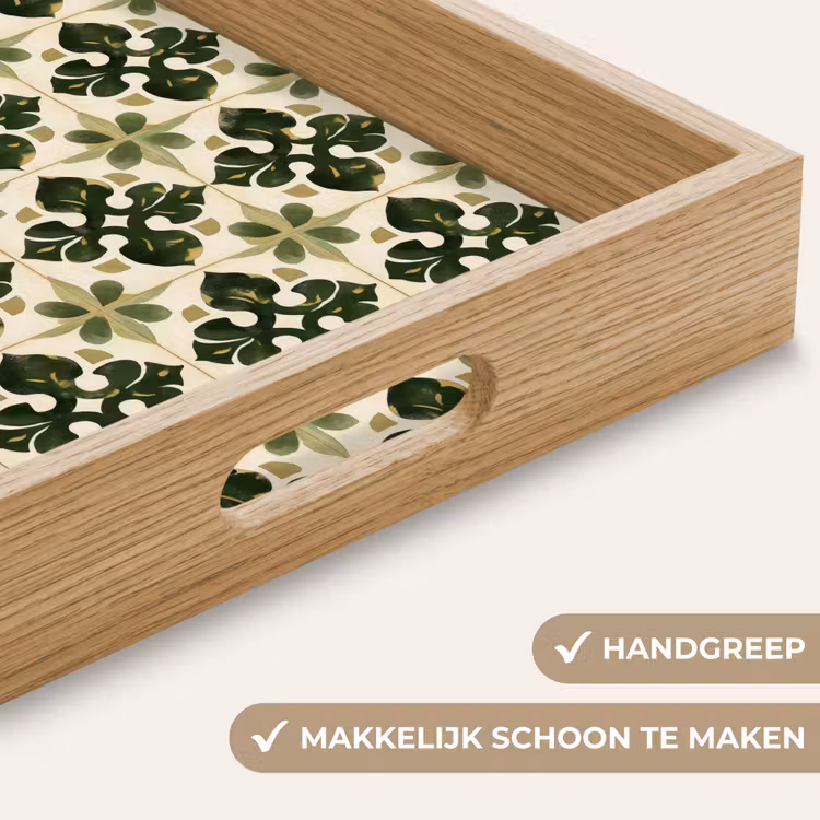 Dienblad - Donkergroene Tegels Patroon — 5