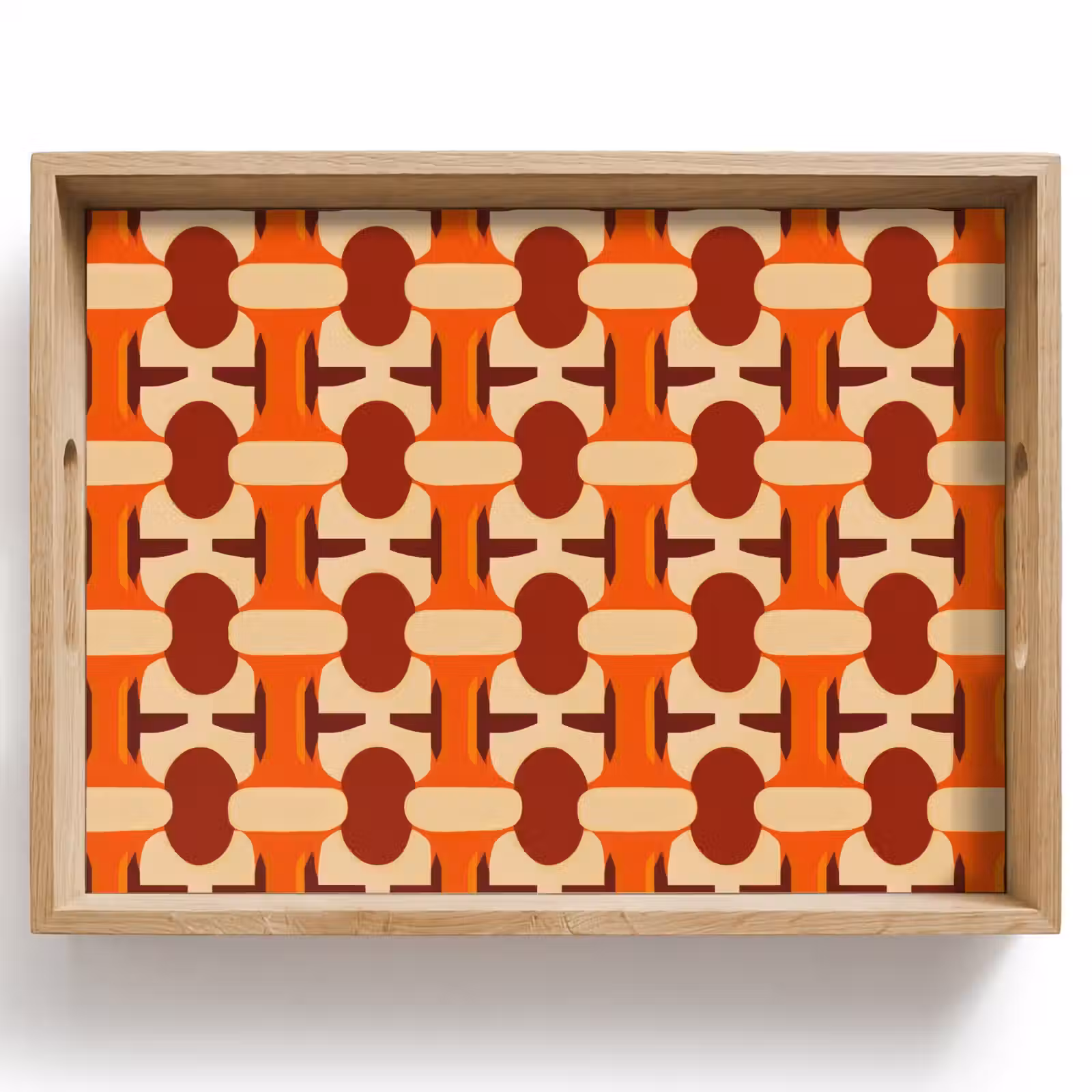 Dienblad - Geometrisch - Retro - Oranje — 1