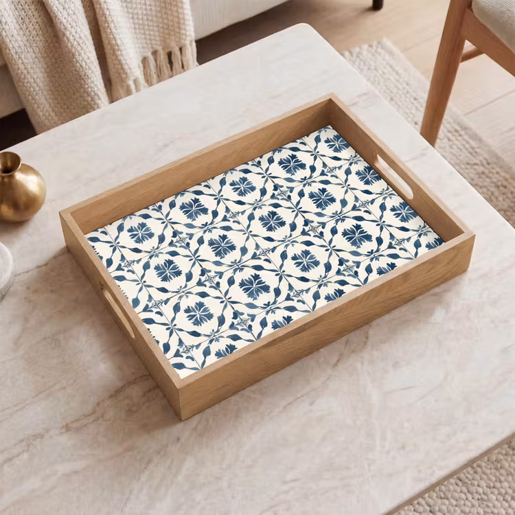 Dienblad - Grafisch - Tegel - Blauw — 2