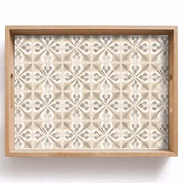 Dienblad - Portugese Tegels Beige Grijs
