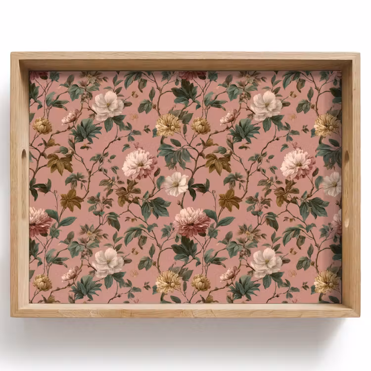 Dienblad - Bloemen - Klassiek - Roze — 1
