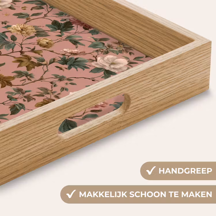 Dienblad - Bloemen - Klassiek - Roze — 5