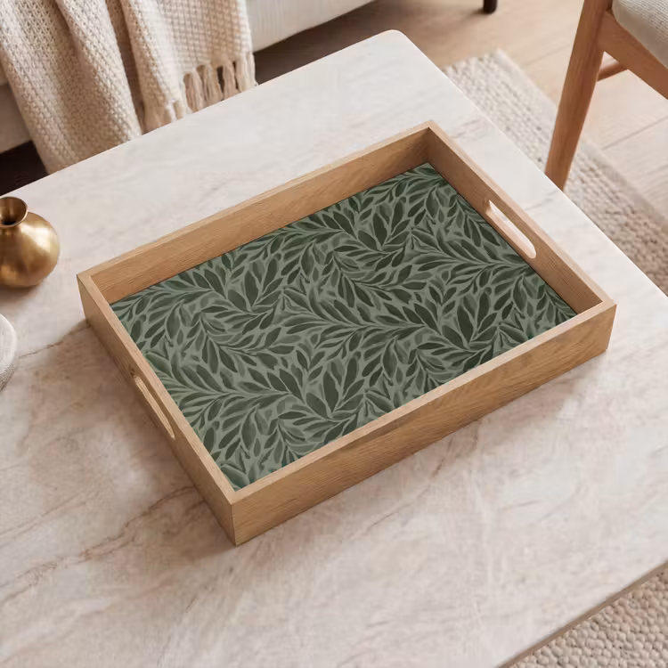 Dienblad - Bladeren - Organisch - Groen — 2