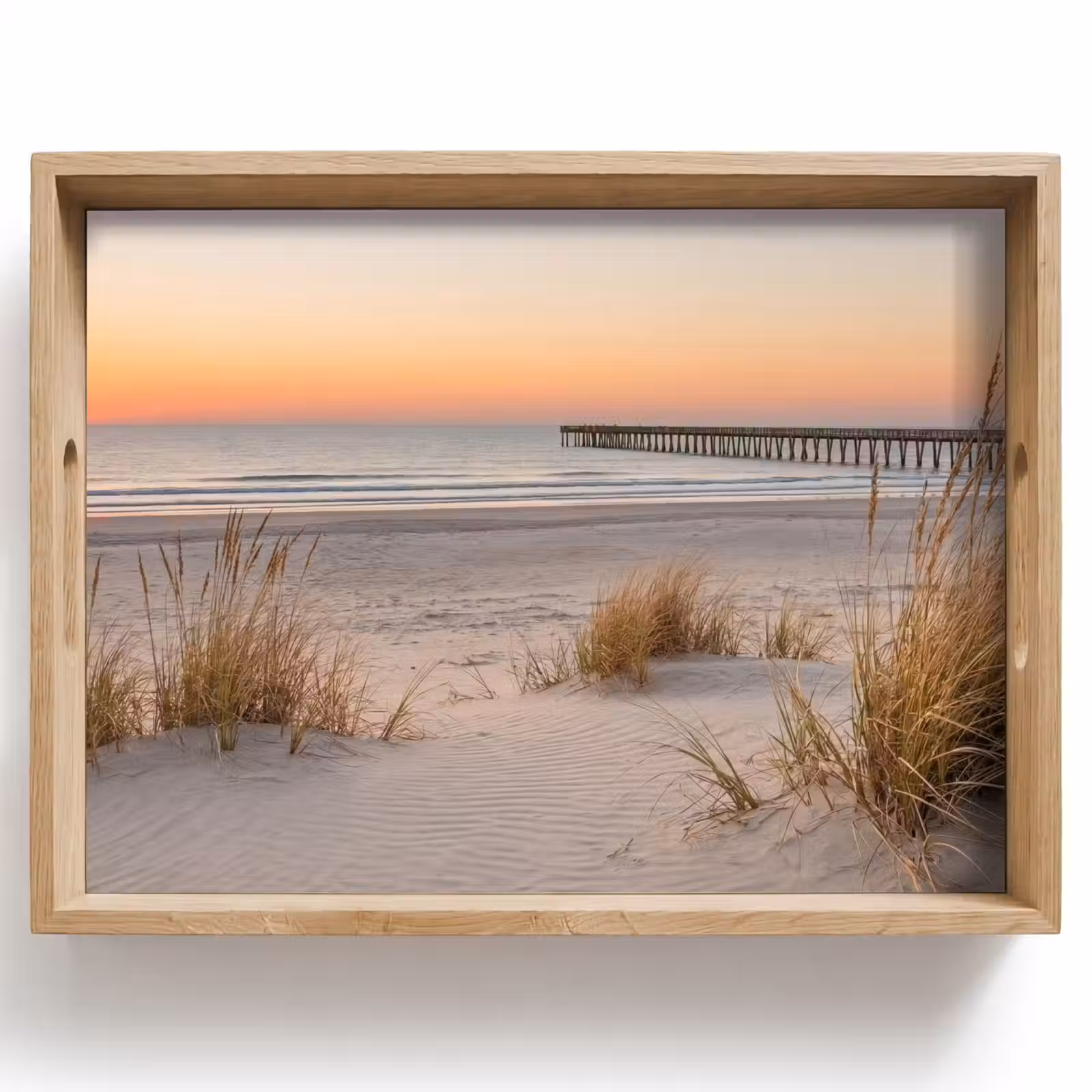 Dienblad - Pier - Zonsondergang - Strand — 1
