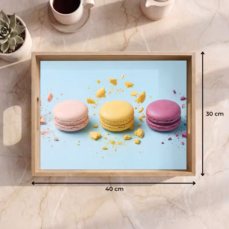 Dienblad - Macarons - Kleurrijk - Pastel — 9