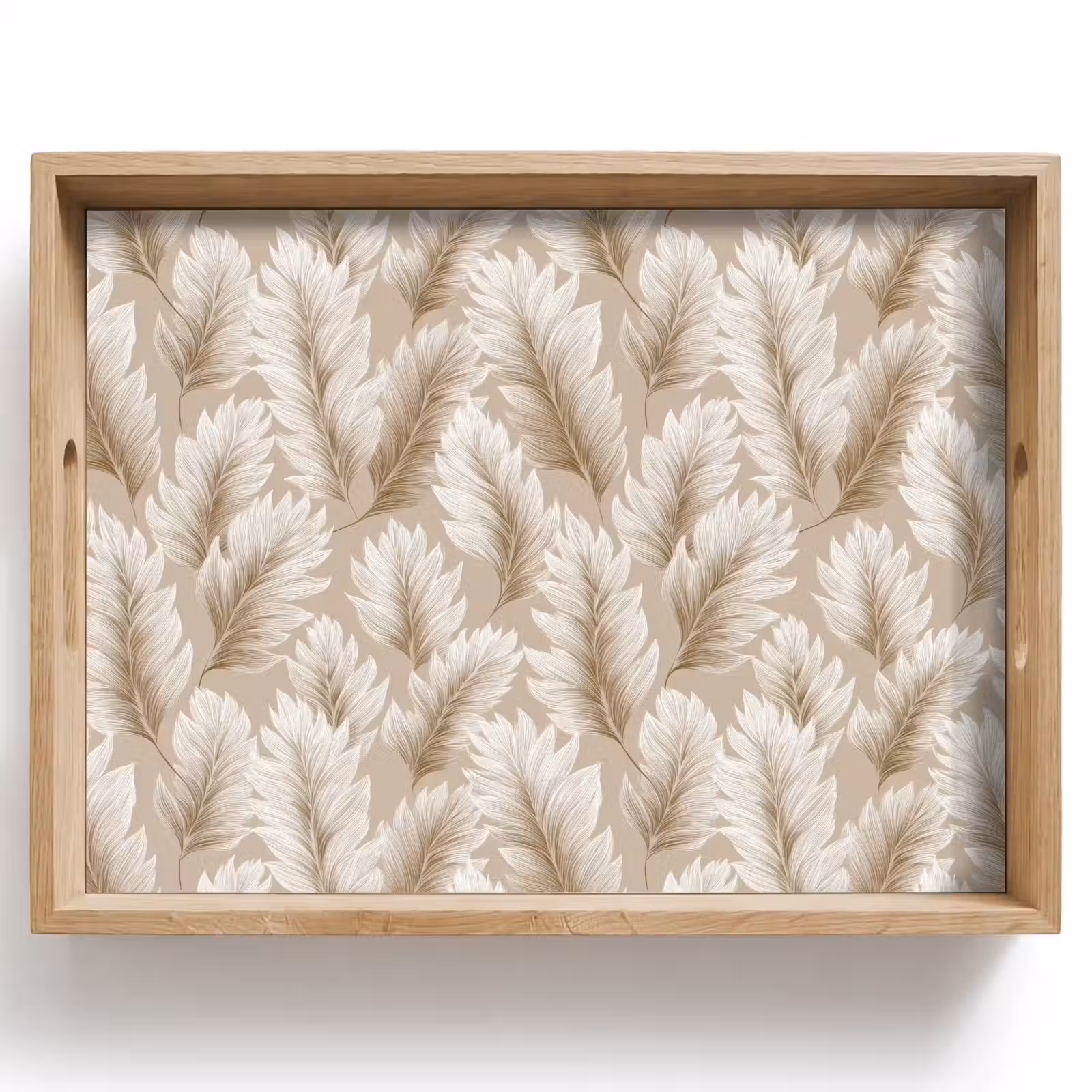 Dienblad - Botanisch - Patroon - Beige — 1