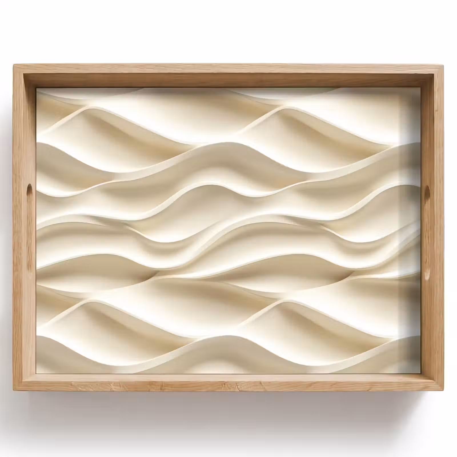Dienblad - Lijnen - Golvend - Crème — 1