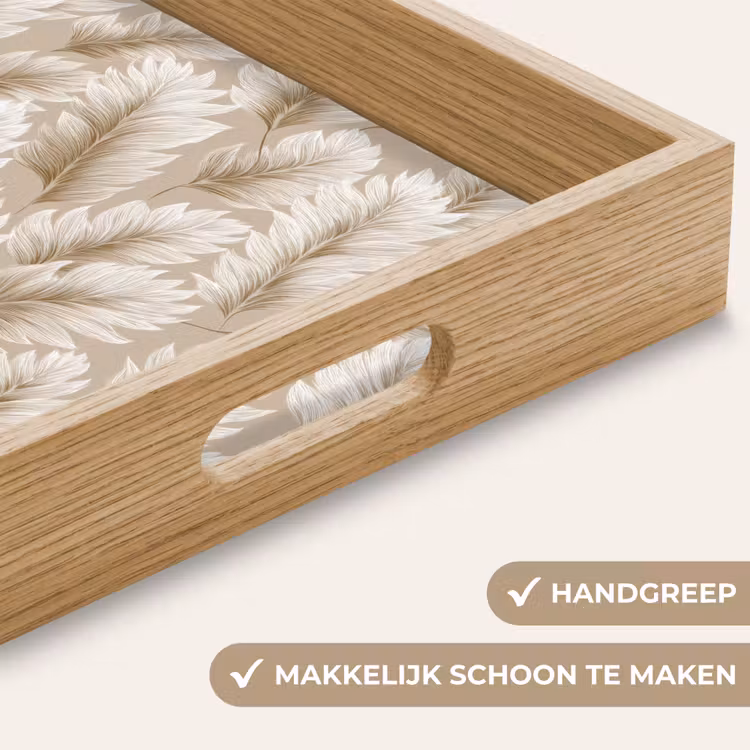 Dienblad - Botanisch - Patroon - Beige — 5