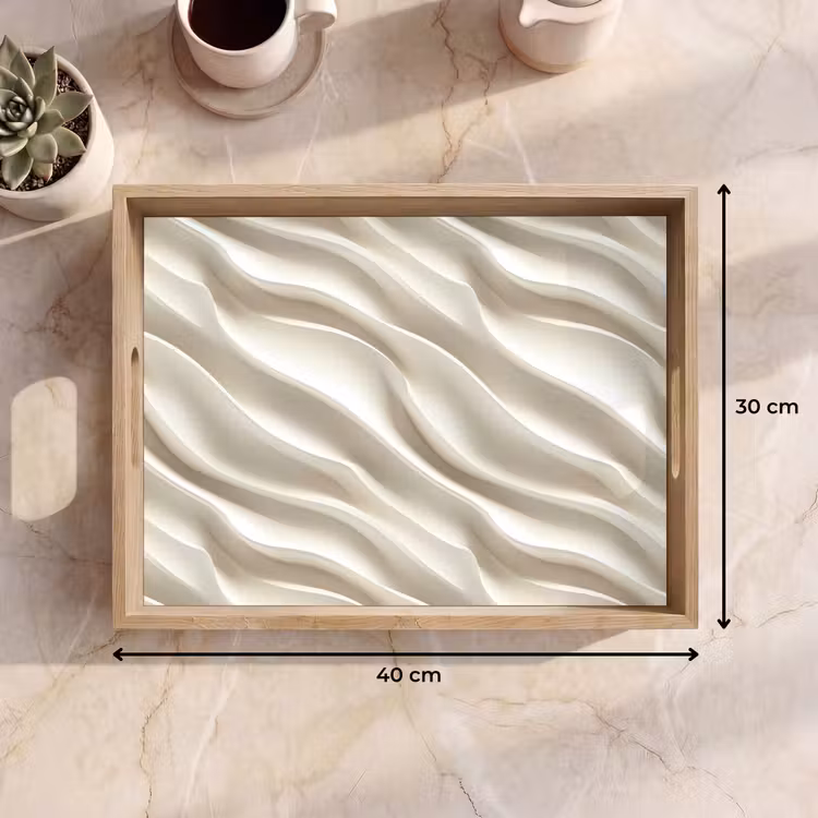 Dienblad - Diagonaal - Golven - Crème — 9