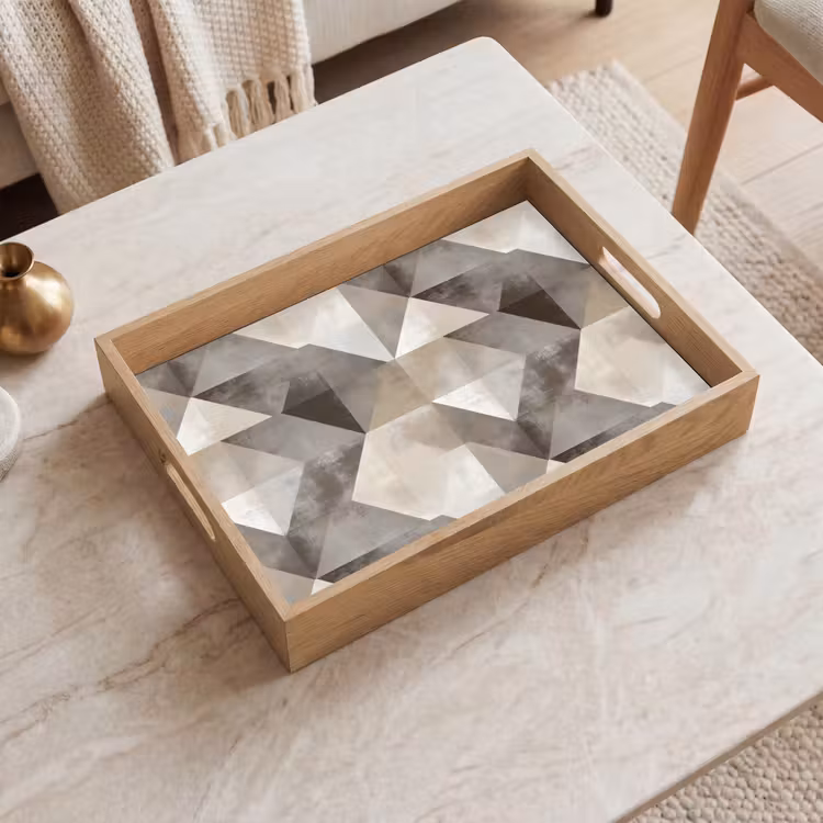 Dienblad - Geometrisch - Motief - Aardetinten — 2