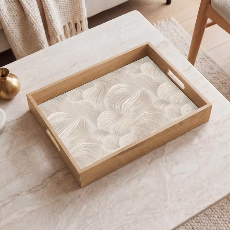Dienblad - Lijnen - Waaier - Beige — 2