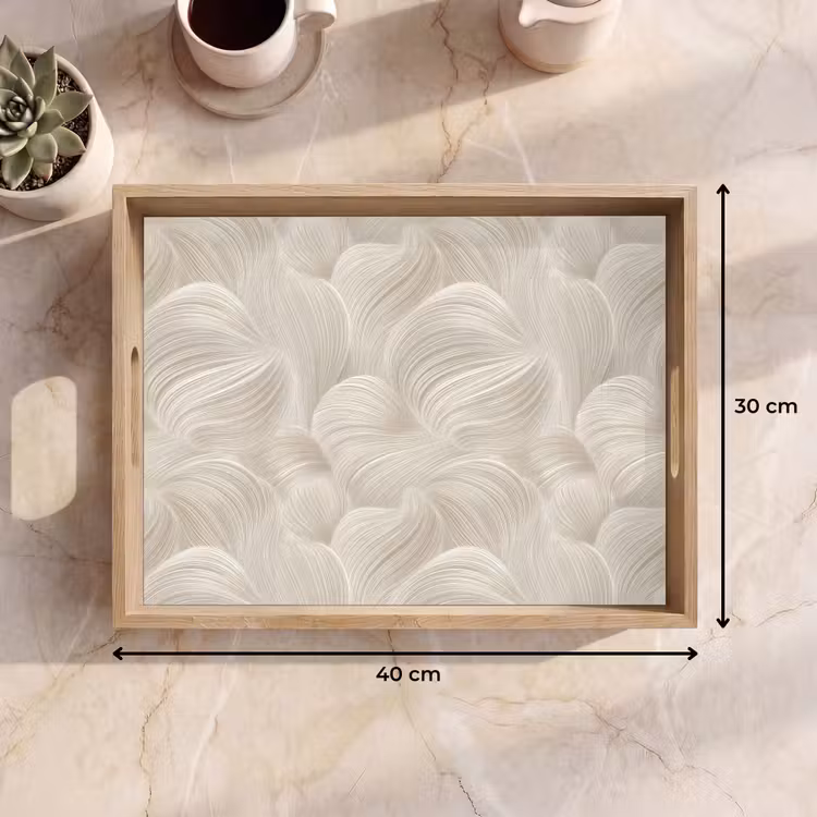Dienblad - Lijnen - Waaier - Beige — 9