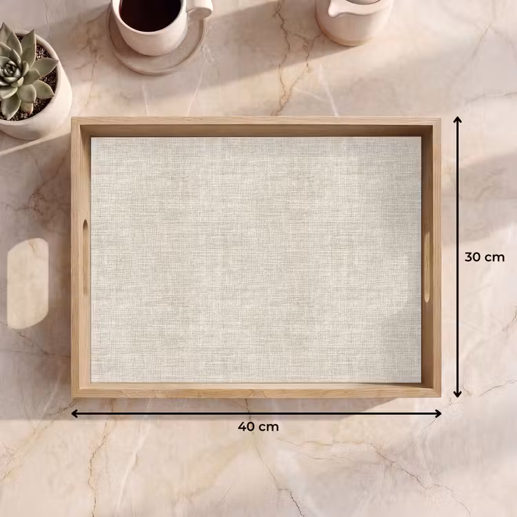 Dienblad - Linnen - Textuur - Beige — 9
