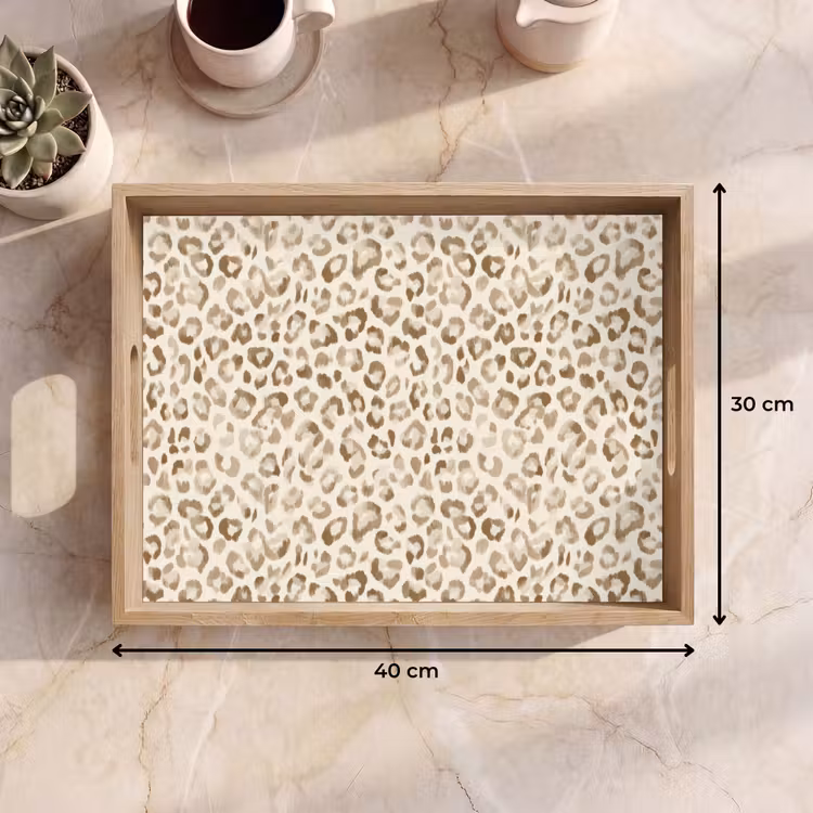 Dienblad - Luipaard - Klassiek - Beige — 9