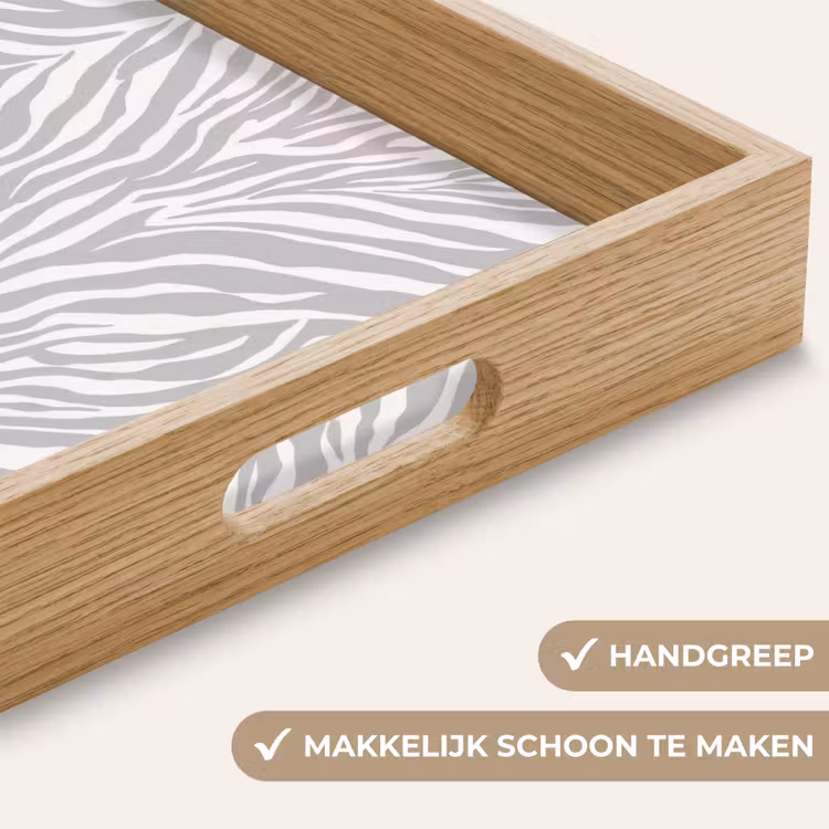 Dienblad - Zebra - Motief - Grijs — 5