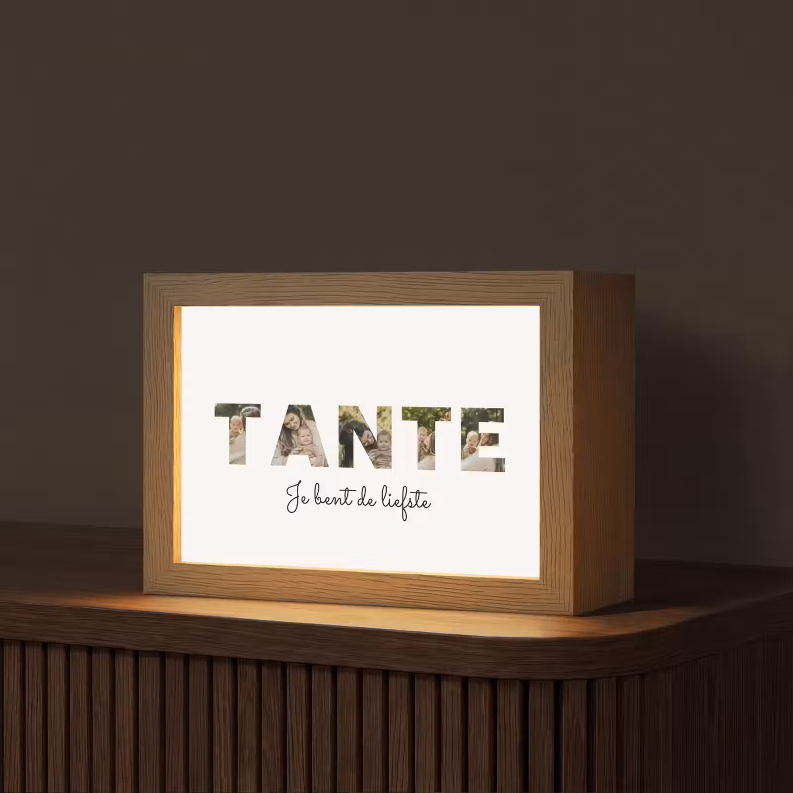 Gepersonaliseerde tafellamp - Tante - Lettercollage — 1