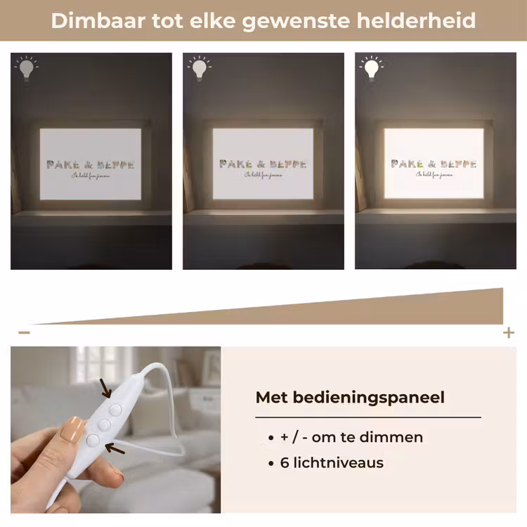 Gepersonaliseerde tafellamp - Pake & Beppe - Lettercollage — 7