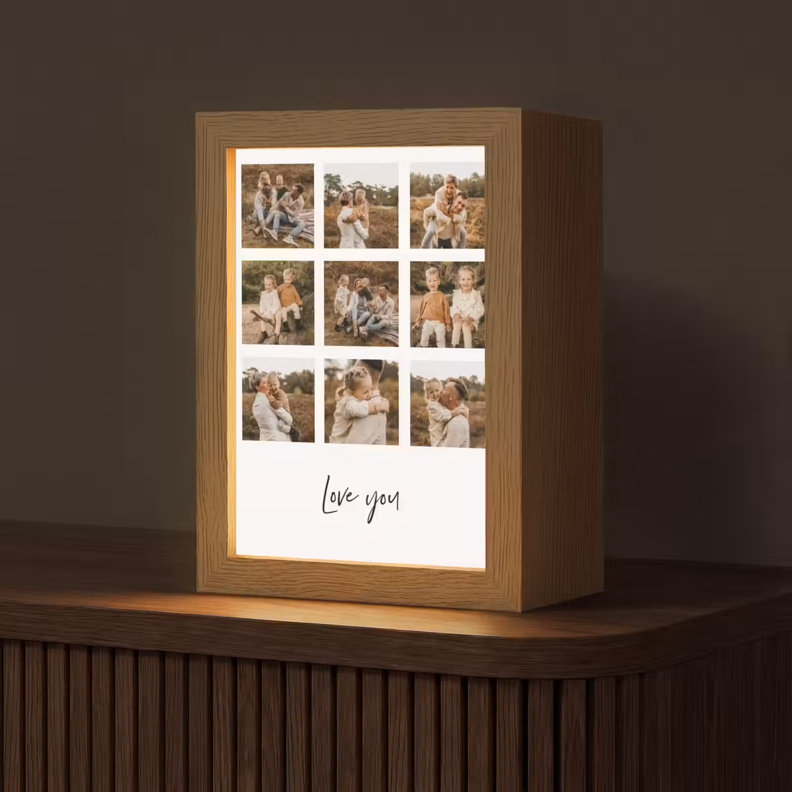 Gepersonaliseerde Lightbox - Collage - 9 Foto's — 1