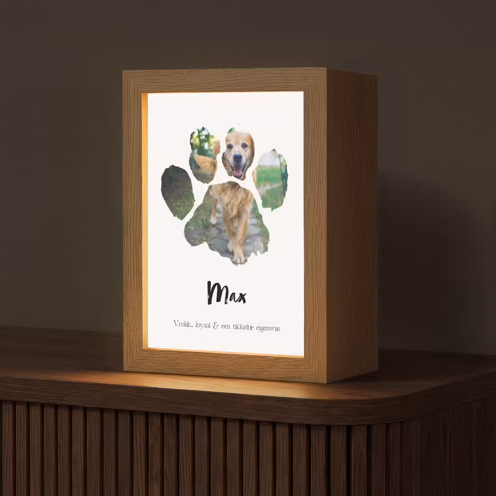 Gepersonaliseerde Lightbox - Dierenpootje - Fotocollage — 1