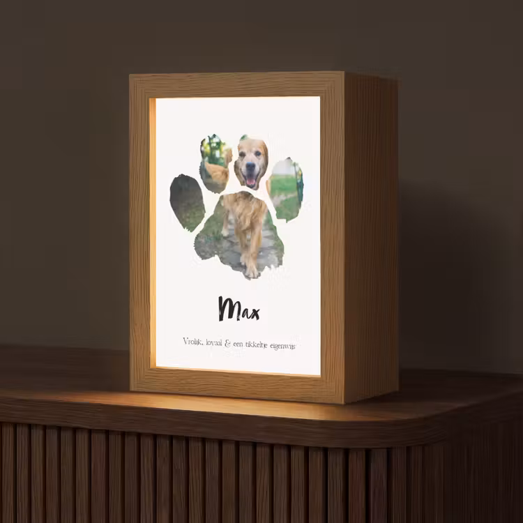 Gepersonaliseerde Lightbox - Dierenpootje - Fotocollage — 1