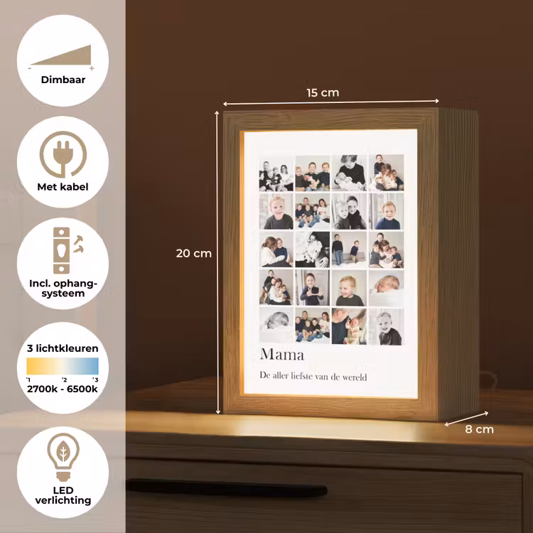 Gepersonaliseerde Lightbox - Mama - Fotocollage - 24 Foto's — 7