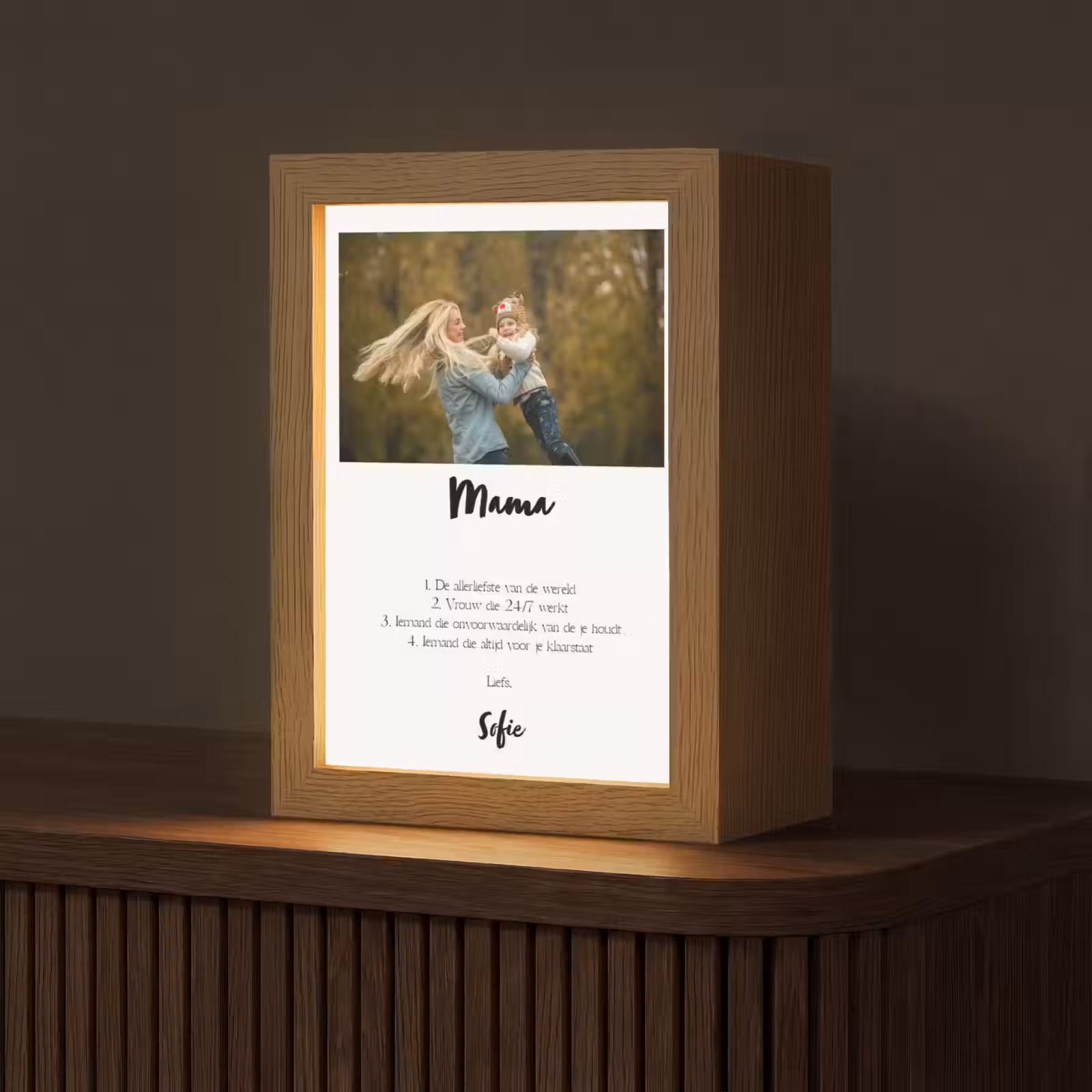 Gepersonaliseerde tafellamp - Betekenis Mama — 1