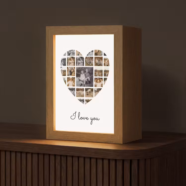 Gepersonaliseerde Lightbox - Hart - Fotocollage — 1