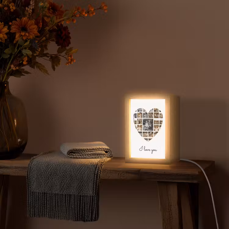 Gepersonaliseerde Lightbox - Hart - Fotocollage — 3