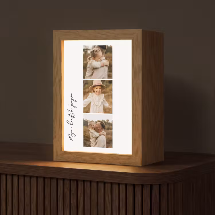 Gepersonaliseerde Lightbox - Verticale Fotocollage - 3 Foto's — 1