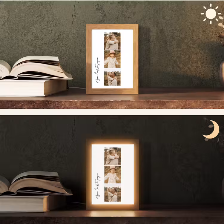 Gepersonaliseerde Lightbox - Verticale Fotocollage - 3 Foto's — 5