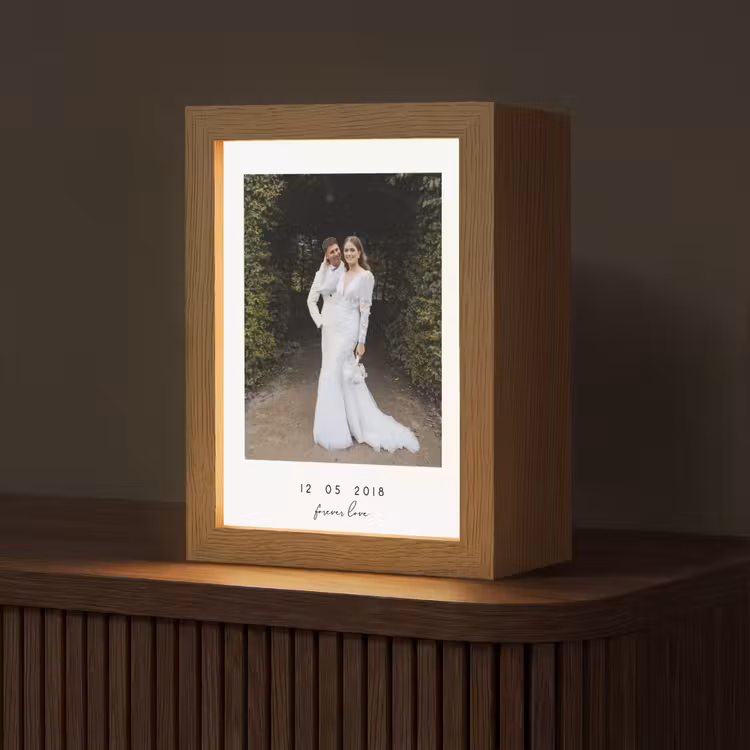 Gepersonaliseerde Lightbox - Witte border met tekst — 1