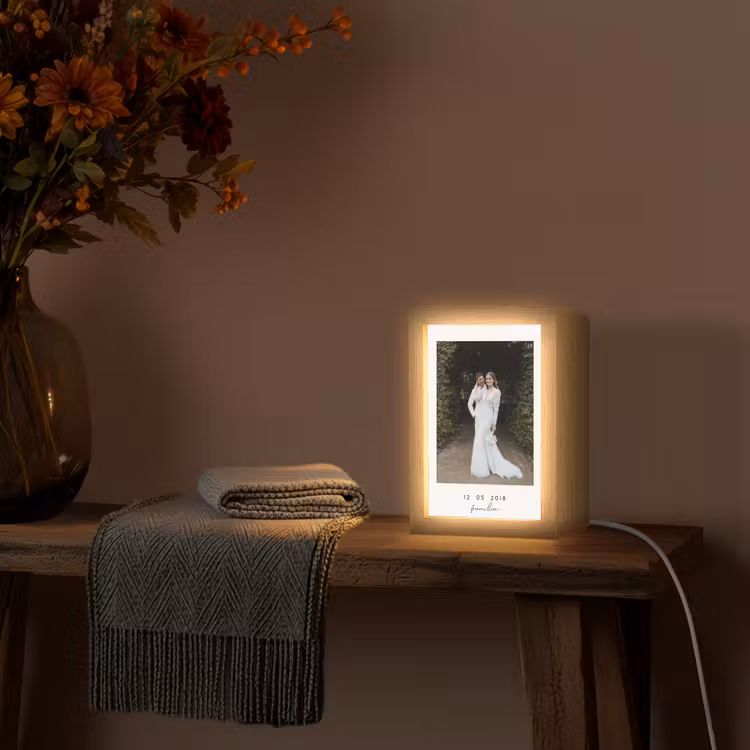 Gepersonaliseerde Lightbox - Witte border met tekst — 3