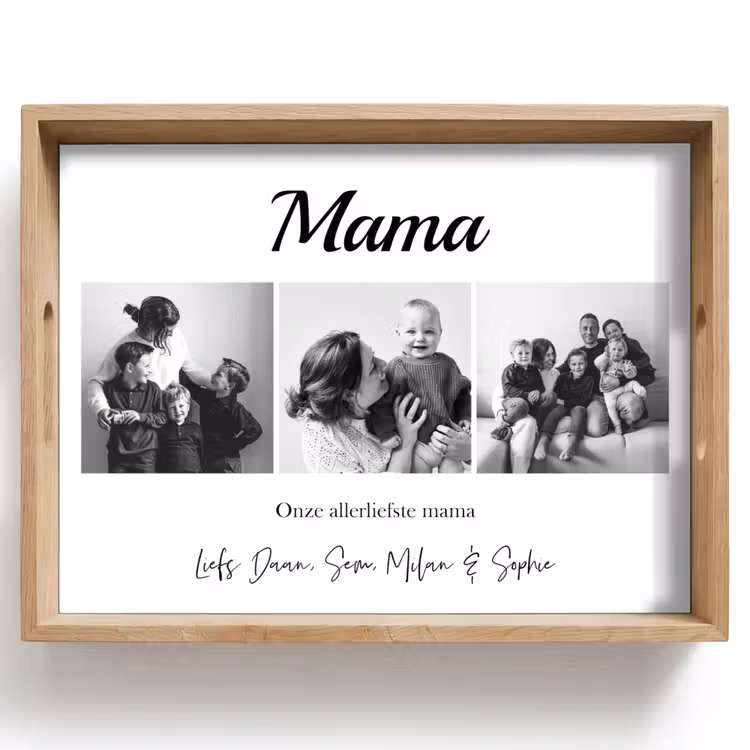 Gepersonaliseerd dienblad - Mama - Fotocollage — 1
