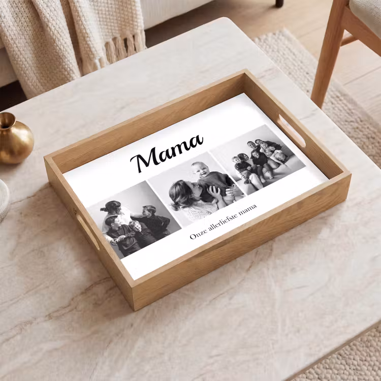 Gepersonaliseerd dienblad - Mama - Fotocollage — 2