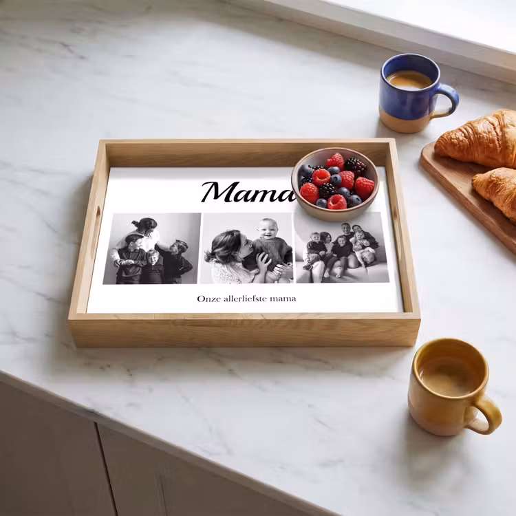 Gepersonaliseerd dienblad - Mama - Fotocollage — 4