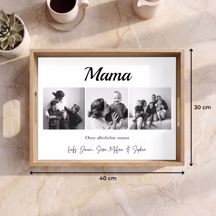 Gepersonaliseerd dienblad - Mama - Fotocollage — 9